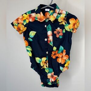 Baby Gap floral bodysuit/romper size 12-18 months